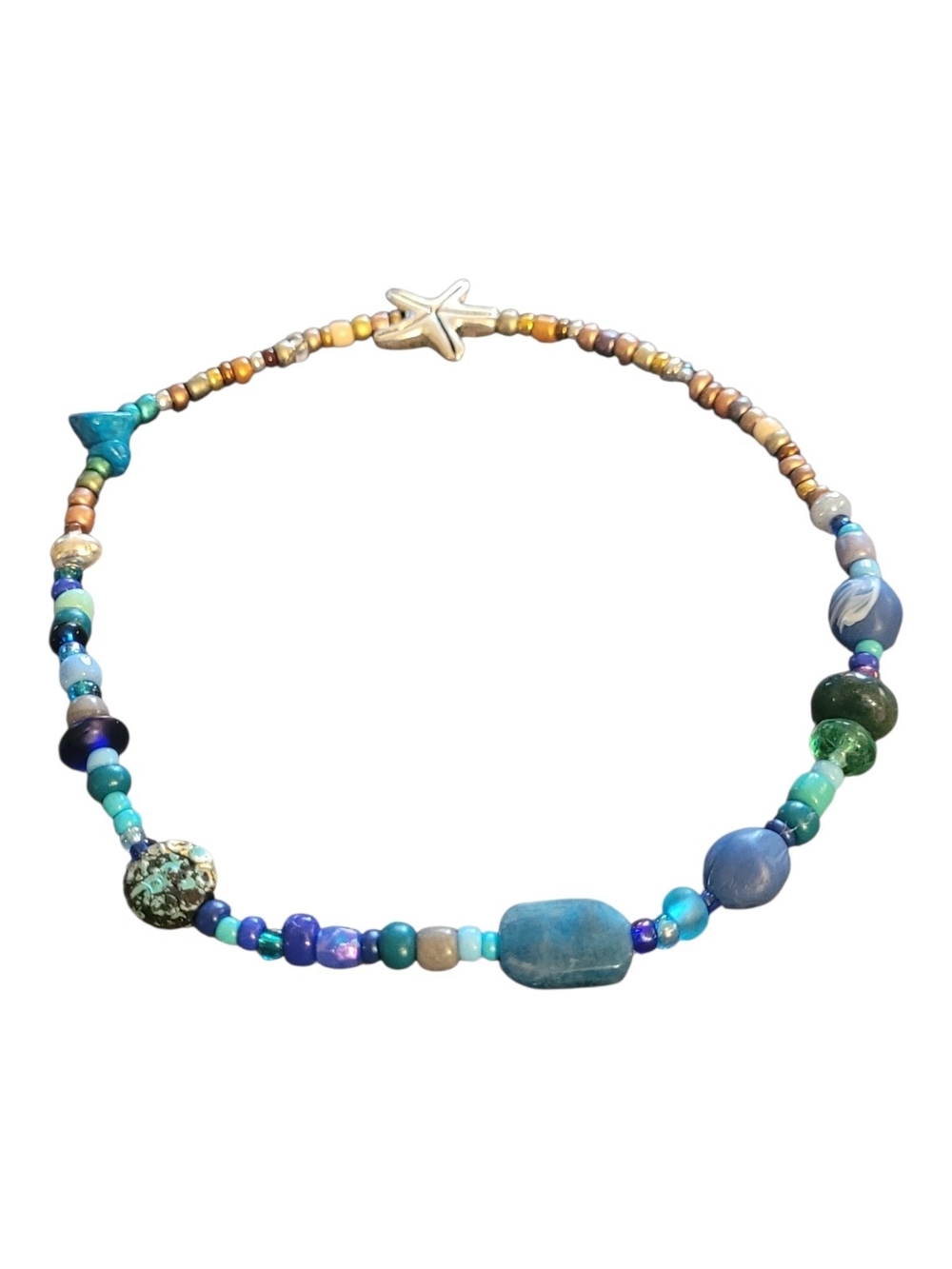 Multicolor Beaded Layered Anklet Set - Picture 3 of 5